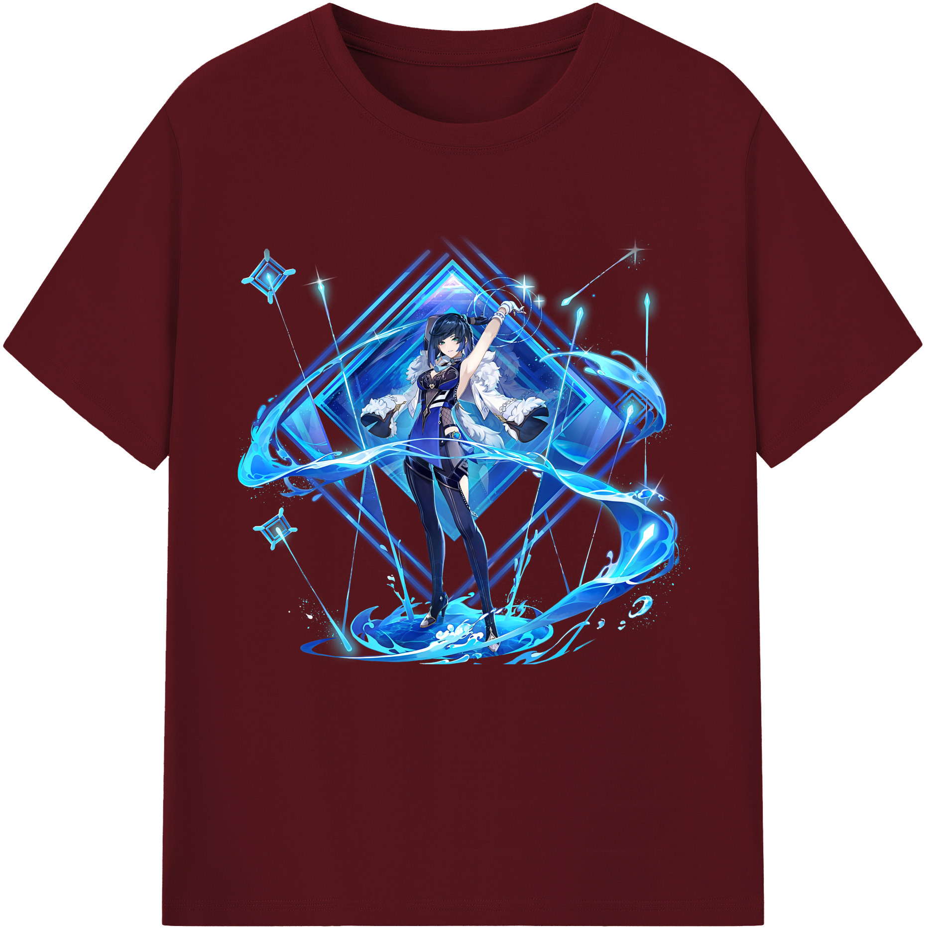 げんし神 夜兰 やらん genshin Yaran 綿100％半袖Tシャツ（フロントプリント）